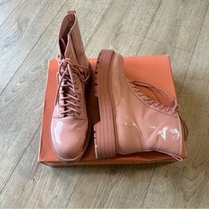 Gianni Bini Blush Pink Moto Boots